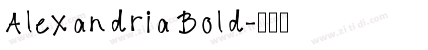Alexandria Bold字体转换